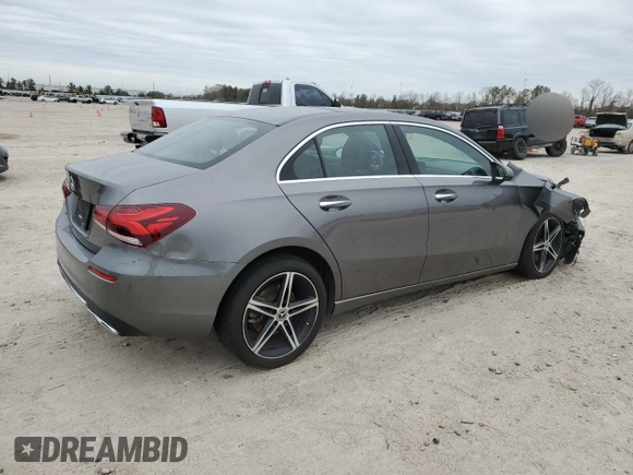2022 Mercedes-Benz A 220 with VIN W1K3G4EB0NJ363576, listed as a Copart auction lot 41850345 with 109,187 mi miles and Salvage Title. Bid and sale history available at DreamBid. Image 3.