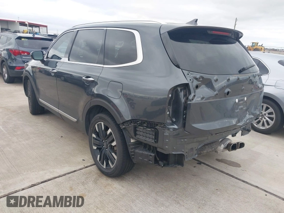 2023 Kia Telluride SX Prestige X-Pro with VIN 5XYP5DGC3PG329805, listed as a IAAI auction lot 41289569 with 44,380 mi miles and . Bid and sale history available at DreamBid. Image 3.