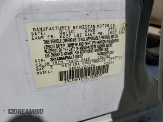2010 Nissan Sentra SL with VIN 3N1AB6AP5AL710872, listed as a Copart auction lot 57518185 with 158,564 mi miles and Salvage title. Bid and sale history available at DreamBid. Image 12.