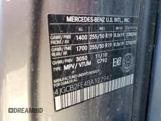 2011 Mercedes-Benz R 350 with VIN 4JGCB2FE4BA122942, listed as a Copart auction lot 51279585 with 221,307 mi miles and Clean Title. Bid and sale history available at DreamBid. Image 14.