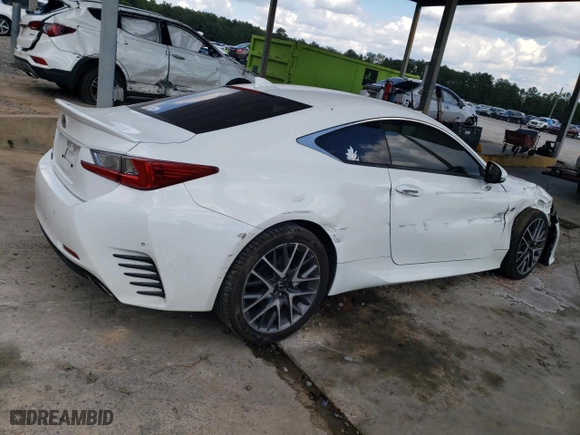 2015 Lexus RC 350 with VIN JTHHE5BC8F5008155, listed as a Copart auction lot 74446914 with 104,204 mi miles and Salvage Title. Bid and sale history available at carsss.com. Image 3.