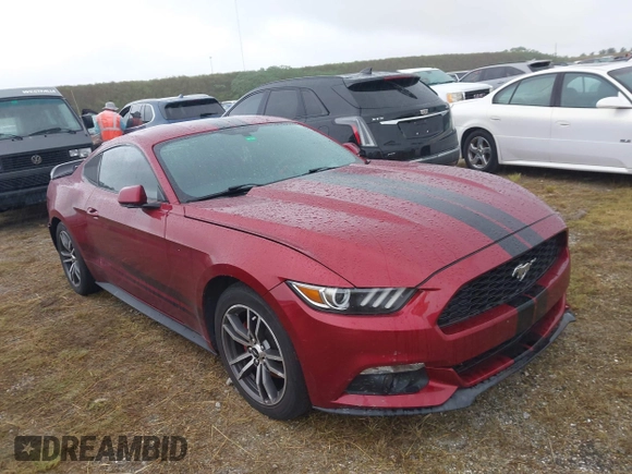 2017 Ford Mustang EcoBoost with VIN 1FA6P8TH7H5332124, listed as a IAAI auction lot 40471105 with 1 mi miles. Bid and sale history available at carsss.com. Image 1.