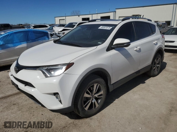 2018 Toyota RAV4 XLE with VIN JTMWFREV0JJ730682, listed as a Copart auction lot 46587675 with 38,526 mi miles and Salvage Title. Bid and sale history available at carsss.com. Image 1.