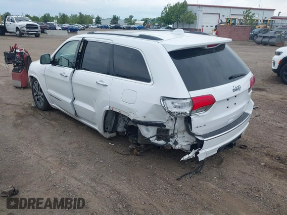 2017 Jeep Grand Cherokee Overland with VIN 1C4RJFCG6HC941771, listed as a IAAI auction lot 42356577 with 192,318 mi miles and . Bid and sale history available at DreamBid. Image 3.