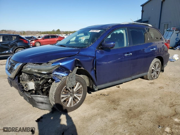 2017 Nissan Pathfinder S with VIN 5N1DR2MM3HC668607, listed as a Copart auction lot 86807884 with 167,421 mi miles and Salvage Title. Bid and sale history available at carsss.com. Image 1.