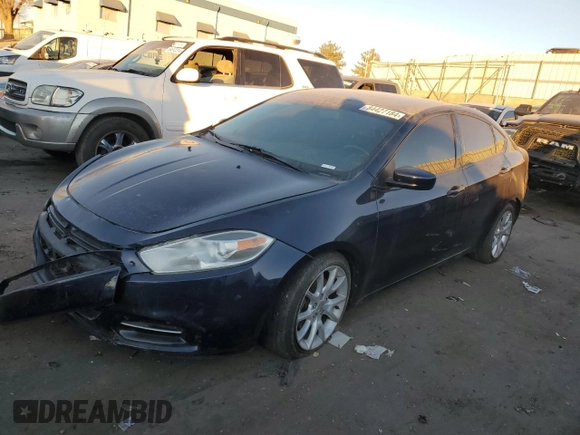 2013 Dodge Dart Rallye with VIN 1C3CDFBA6DD185314, listed as a Copart auction lot 84427184 with 0 mi miles and Salvage Title. Bid and sale history available at carsss.com. Image 1.