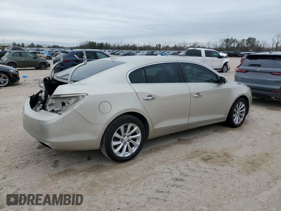 2014 Buick LaCrosse Leather with VIN 1G4GB5G38EF179197, listed as a Copart auction lot 46599705 with 108,981 mi miles and Salvage Title. Bid and sale history available at DreamBid. Image 3.