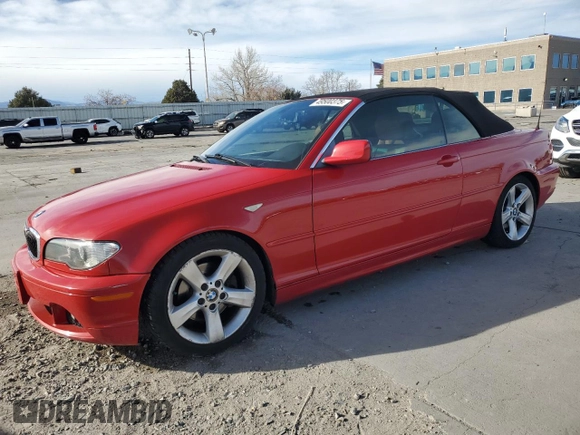 2005 BMW 3 Series 325Ci with VIN WBABW33455PX83299, listed as a Copart auction lot 49500375 with 90,521 mi miles and Salvage Title. Bid and sale history available at carsss.com. Image 1.