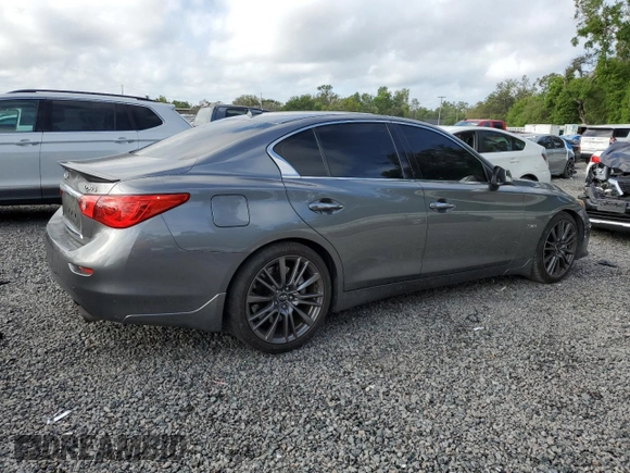 2016 Infiniti Q50 3.0t Red Sport 400 with VIN JN1FV7AP7GM421302, listed as a Copart auction lot 51716195 with 92,137 mi miles and Salvage Title. Bid and sale history available at carsss.com. Image 3.