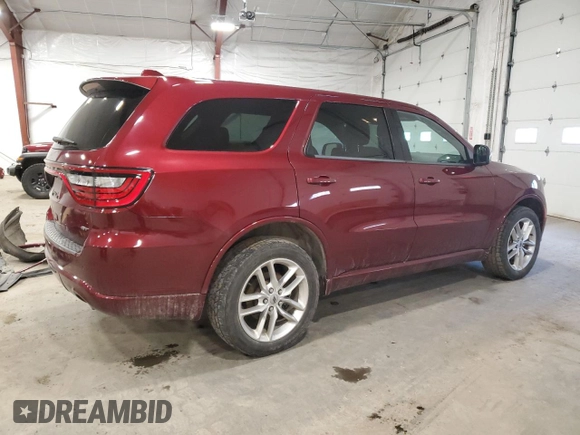 2021 Dodge Durango GT Plus with VIN 1C4RDJDG8MC695745, listed as a Copart auction lot 51138745 with 76,126 mi miles and Salvage title. Bid and sale history available at DreamBid. Image 3.