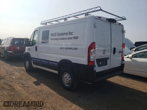 2021 Ram ProMaster Cargo with VIN 3C6LRVNG8ME567227, listed as a Copart auction lot 68293524 with 37,921 mi miles and Salvage Title. Bid and sale history available at DreamBid. Image 2.