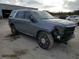 2021 Cadillac Escalade Premium Luxury Platinum with VIN 1GYS4DKL5MR190935, listed as a Copart auction lot 42691755 with 0 mi miles and Salvage Title. Bid and sale history available at carsss.com. Image 4.