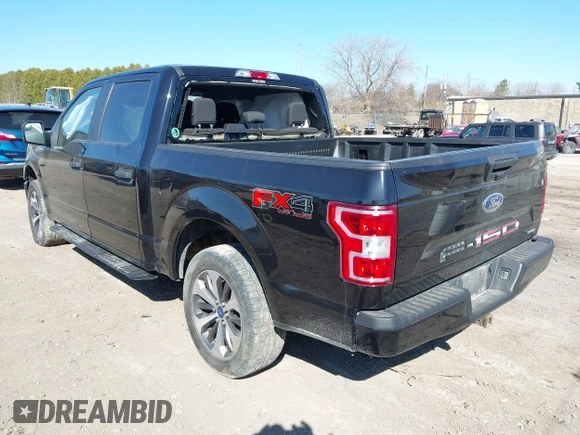 2019 Ford F-150 XL with VIN 1FTEW1EP5KKE97862, listed as a IAAI auction lot 41831711 with 36,037 mi miles. Bid and sale history available at carsss.com. Image 3.