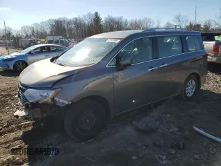 2015 Nissan Quest SV with VIN JN8AE2KP8F9131942, listed as a Copart auction lot 47147695 with 65,395 mi miles and Salvage Title. Bid and sale history available at carsss.com. Image 1.
