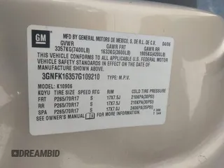 2007 Chevrolet Suburban LTZ с VIN 3GNFK16357G109210, выставлен на аукционе IAAI как лот 41990278 с пробегом 176 136 миль миль и . История ставок и продаж доступна на DreamBid. Изображение 9.