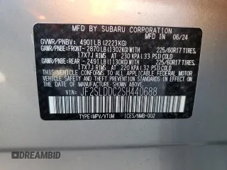 2025 Subaru Forester Premium с VIN JF2SLDDC2SH440688, выставлен на аукционе Copart как лот 62841335 с пробегом 4 876 миль миль и Списание • Salvage title. История ставок и продаж доступна на DreamBid. Изображение 13.