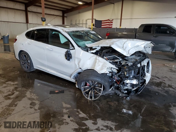 2023 BMW X4 M40i with VIN 5UX43DT08P9S08322, listed as a Copart auction lot 74037174 with 0 mi miles and Salvage Title. Bid and sale history available at carsss.com. Image 4.