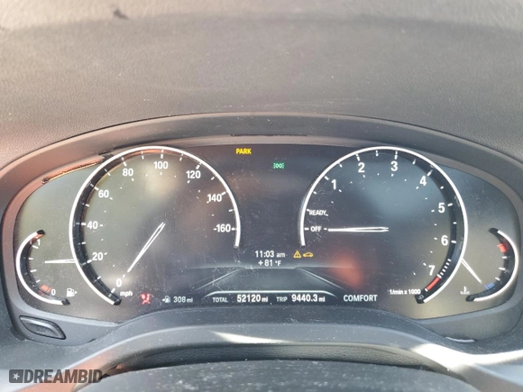 2018 BMW X3 xDrive30i with VIN 5UXTR9C55JLC72561, listed as a Copart auction lot 50029055 with 52,120 mi miles and Salvage Title. Bid and sale history available at carsss.com. Image 9.