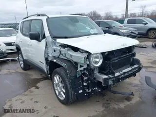 2023 Jeep Renegade Upland with VIN ZACNJDB11PPP12552, listed as a IAAI auction lot 41737695 with 1 mi miles. Bid and sale history available at carsss.com. Image 1.