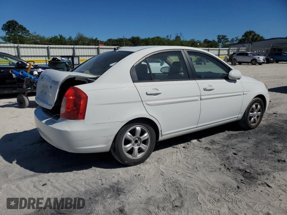 2006 Hyundai Accent GLS with VIN KMHCN46CX6U016680, listed as a Copart auction lot 48881085 with 49,262 mi miles and Salvage Title. Bid and sale history available at carsss.com. Image 3.