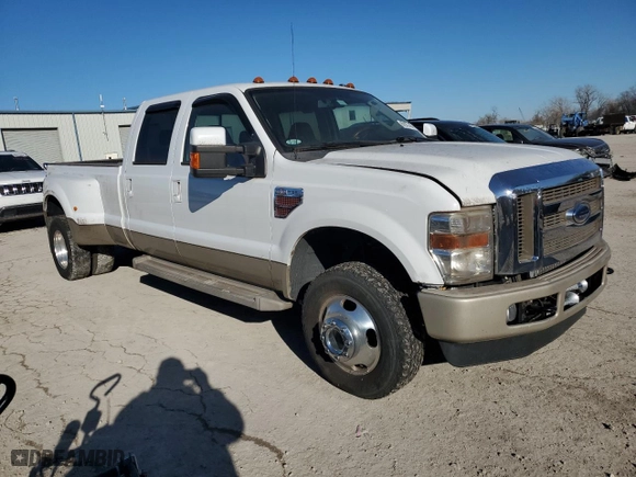 2008 Ford Super Duty F-350 DRW XL with VIN 1FTWW33RX8EC33516, listed as a Copart auction lot 82907584 with 0 mi miles and Salvage Title. Bid and sale history available at carsss.com. Image 4.
