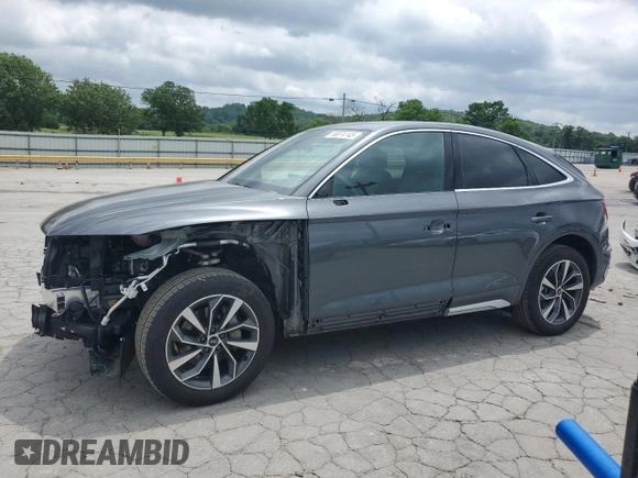 2023 Audi Q5 Sportback S line Premium with VIN WA14AAFY8P2074065, listed as a Copart auction lot 56874145 with 16,659 mi miles and Salvage title. Bid and sale history available at DreamBid. Image 1.