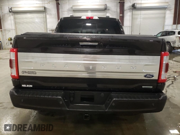 2021 Ford F-150 XL with VIN 1FTFW1E8XMFA60626, listed as a Copart auction lot 59410735 with 95,684 mi miles and Salvage title. Bid and sale history available at DreamBid. Image 6.