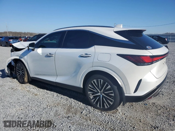 2023 Lexus RX with VIN 2T2BAMBA2PC019597, listed as a Copart auction lot 37910124 with 2,612 mi miles and Salvage Title. Bid and sale history available at carsss.com. Image 2.