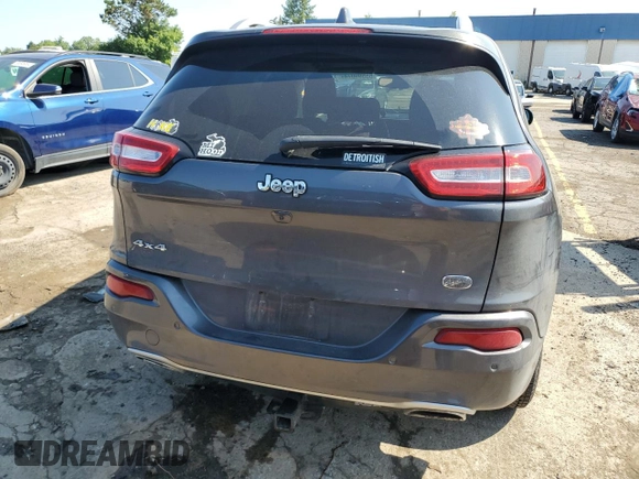 2018 Jeep Cherokee Overland with VIN 1C4PJMJX2JD594776, listed as a Copart auction lot 65599074 with 0 mi miles and Clean Title. Bid and sale history available at carsss.com. Image 6.
