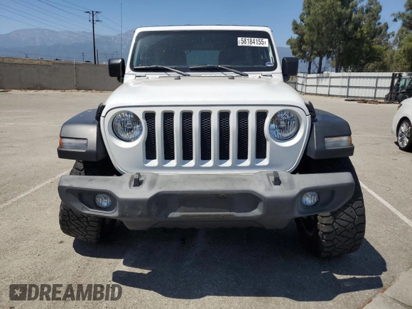 2018 Jeep Wrangler Unlimited Sport S with VIN 1C4HJXDG5JW172653, listed as a Copart auction lot 58184155 with 81,872 mi miles and Salvage title. Bid and sale history available at DreamBid. Image 5.