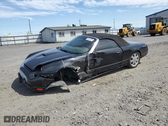 2002 Ford Thunderbird Hardtop Premium z VIN 1FAHP60A92Y117614, wystawiony jako Copart lot #59344735 z przebiegiem 83 723 mil mil oraz Szkoda całkowita • Salvage title. Historia ofert i sprzedaży dostępna na DreamBid. Obrazek 1.