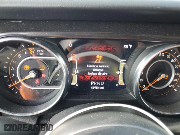 2020 Jeep Wrangler Unlimited Sahara High Altitude with VIN 1C4HJXEG6LW286324, listed as a Copart auction lot 45111415 with 46,984 mi miles and Non repairable. Bid and sale history available at DreamBid. Image 9.