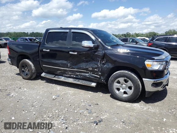2021 Ram 1500 Big Horn with VIN 1C6SRFFT4MN657323, listed as a Copart auction lot 57825045 with 20,584 mi miles and Salvage title. Bid and sale history available at DreamBid. Image 4.