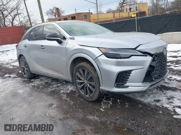 2024 Lexus RX 350 with VIN 2T2BAMCA1RC057999, listed as a IAAI auction lot 41447045 with 8,599 mi miles and . Bid and sale history available at DreamBid. Image 1.