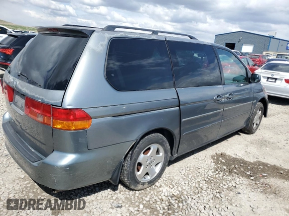 2000 Honda Odyssey EX with VIN 2HKRL1860YH532814, listed as a Copart auction lot 51780855 with 186,328 mi miles and Salvage Title. Bid and sale history available at DreamBid. Image 3.