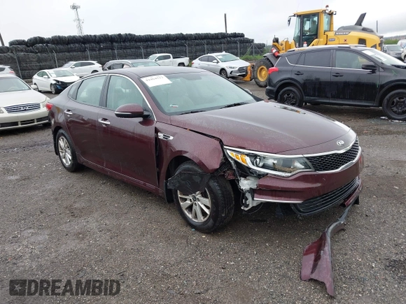 2016 Kia Optima LX with VIN 5XXGT4L31GG053429, listed as a IAAI auction lot 42464513 with 122,397 mi miles and . Bid and sale history available at DreamBid. Image 1.