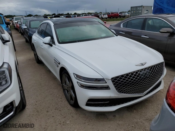 2021 Genesis G80 3.5T Prestige with VIN KMTGC4SD4MU048078, listed as a Copart auction lot 76812644 with 0 mi miles and Non Repairable. Bid and sale history available at carsss.com. Image 4.