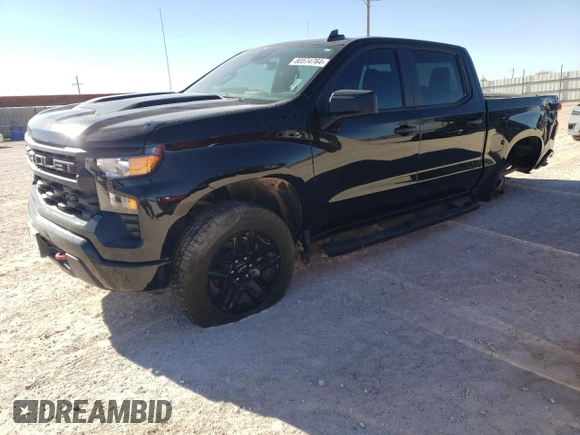 2024 Chevrolet Silverado 1500 Custom Trail Boss with VIN 3GCUDCED4RG375840, listed as a Copart auction lot 80574764 with 9,068 mi miles and Salvage Title. Bid and sale history available at carsss.com. Image 1.