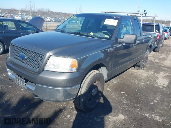 2005 Ford F-150 STX with VIN 1FTRX14W95NB07100, listed as a IAAI auction lot 41627990 with 381,000 mi miles. Bid and sale history available at carsss.com. Image 2.