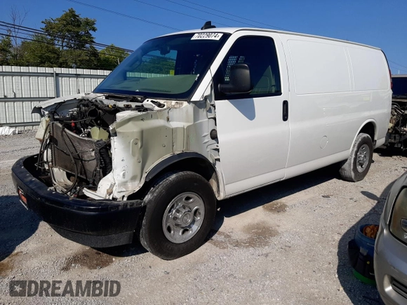 2019 Chevrolet Express Cargo with VIN 1GCWGAFP0K1362956, listed as a Copart auction lot 87134104 with 306,690 mi miles and Salvage title. Bid and sale history available at DreamBid. Image 1.