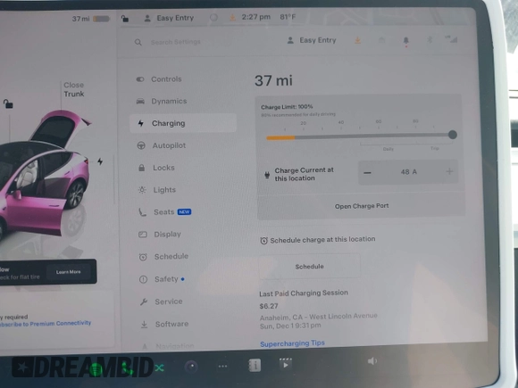 2024 Tesla Model Y with VIN 7SAYGDED2RF017448, listed as a IAAI auction lot 41597056 with 9,702 mi miles and . Bid and sale history available at DreamBid. Image 17.