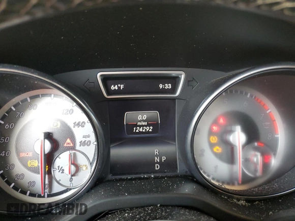 2015 Mercedes-Benz CLA 250 with VIN WDDSJ4EB1FN176192, listed as a Copart auction lot 50578155 with 124,292 mi miles and Salvage Title. Bid and sale history available at DreamBid. Image 9.