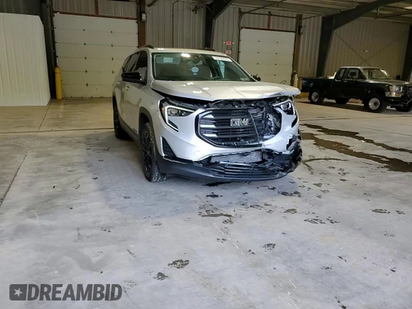 2021 GMC Terrain SLE with VIN 3GKALTEV9ML311442, listed as a Copart auction lot 55128675 with 43,790 mi miles and Salvage title. Bid and sale history available at DreamBid. Image 14.