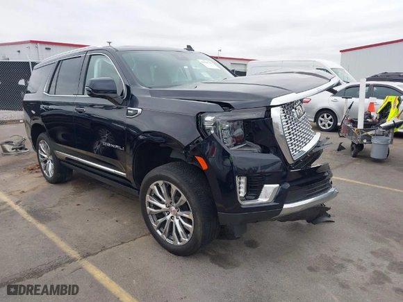 2023 GMC Yukon Denali with VIN 1GKS1DKL6PR480432, listed as a IAAI auction lot 41620789 with 25,395 mi miles. Bid and sale history available at carsss.com. Image 1.