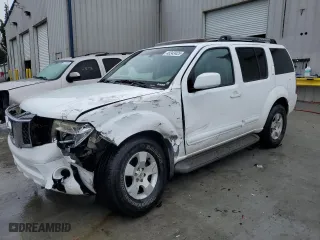 2005 Nissan Pathfinder SE with VIN 5N1AR18U25C739475, listed as a Copart auction lot 48343425 with 257,756 mi miles and Salvage Title. Bid and sale history available at carsss.com. Image 1.