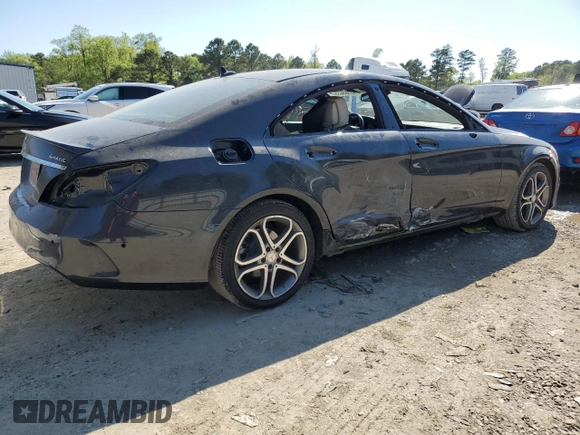 2015 Mercedes-Benz CLS 400 with VIN WDDLJ6HB8FA143919, listed as a Copart auction lot 52385655 with 72,361 mi miles and Salvage title. Bid and sale history available at DreamBid. Image 3.