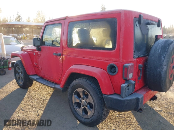 2018 Jeep Wrangler Sahara z VIN 1C4AJWBG2JL936412, wystawiony jako IAAI lot #41381668 z przebiegiem 82 535 mil mil oraz . Historia ofert i sprzedaży dostępna na DreamBid. Obrazek 3.