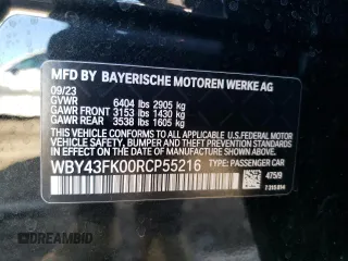 2024 BMW i5 M60 z VIN WBY43FK00RCP55216, wystawiony jako Copart lot #47203974 z przebiegiem 3518 mil mil oraz Szkody całkowita. Historia ofert i sprzedaży dostępna na DreamBid. Obrazek 12.