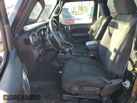 2021 Jeep Wrangler Sport S with VIN 1C4GJXAN4MW697450, listed as a Copart auction lot 81024914 with 75,820 mi miles and Salvage Title. Bid and sale history available at DreamBid. Image 7.