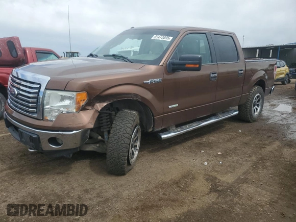 2011 Ford F-150 XLT with VIN 1FTFW1ETXBFB51042, listed as a Copart auction lot 51473695 with 179,195 mi miles and Salvage Title. Bid and sale history available at carsss.com. Image 1.